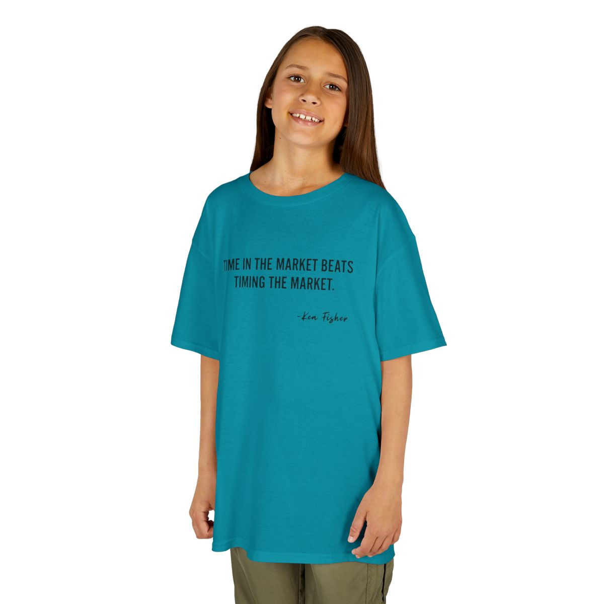 Kids Tee — 'Time in the Market Beats Timing the Market' Investing Quote Shirt